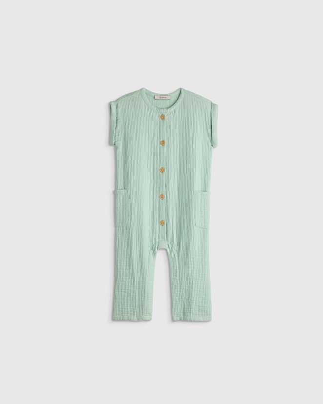 Sea Glass 100% Organic Cotton Gauze Romper