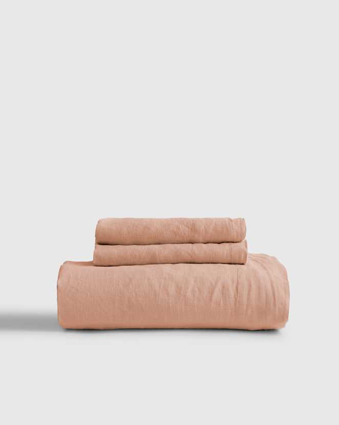 Desert Sunset European Linen Fitted Sheet Set