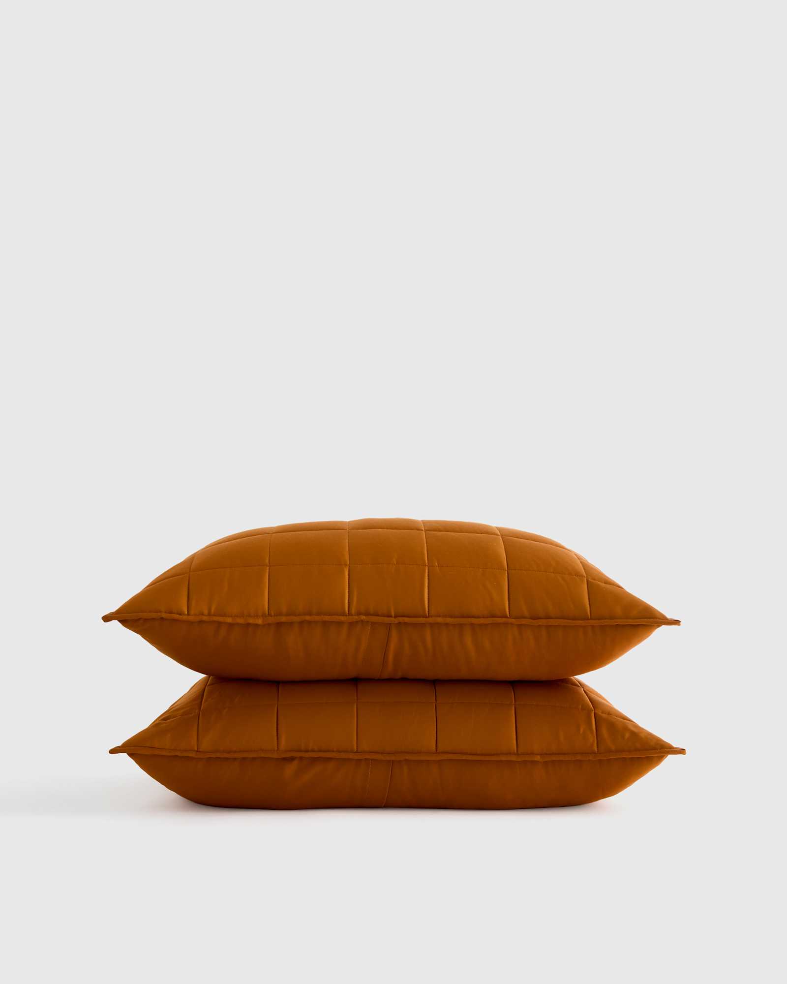Terracotta Bamboo Box Quilted Sham Set