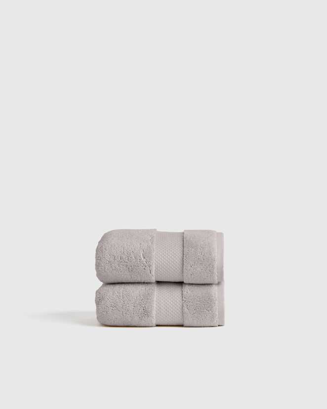 Grey Turkish Ultra Plush Hand Towel (Set of 2)