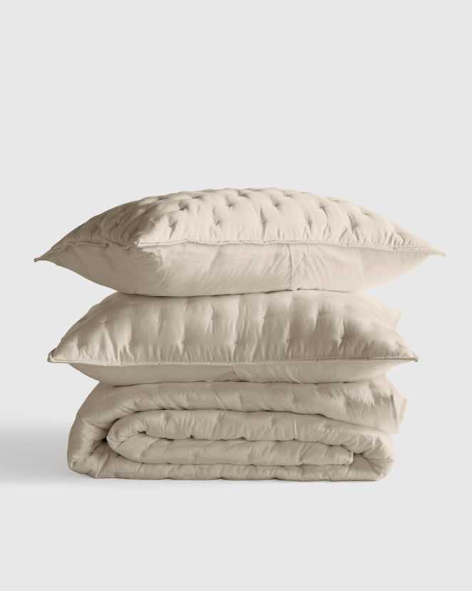 Sand Bamboo Dream Quilt Set