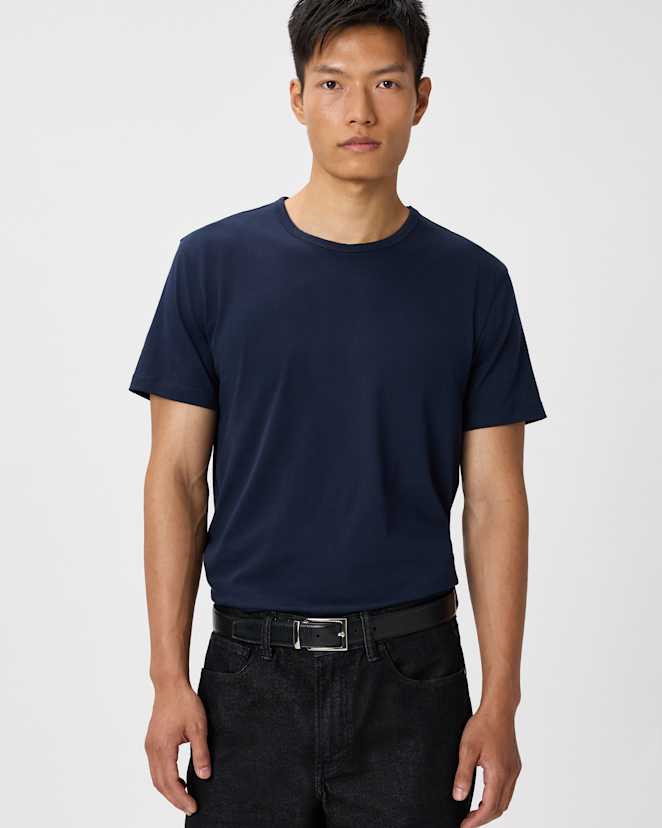 Navy T-shirt en lotus japonais