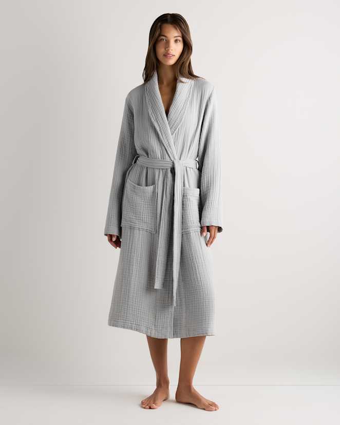 Mist Women's Soft Layered Turkish Cotton Robe