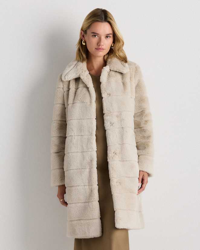 Latte Faux Fur Long Coat