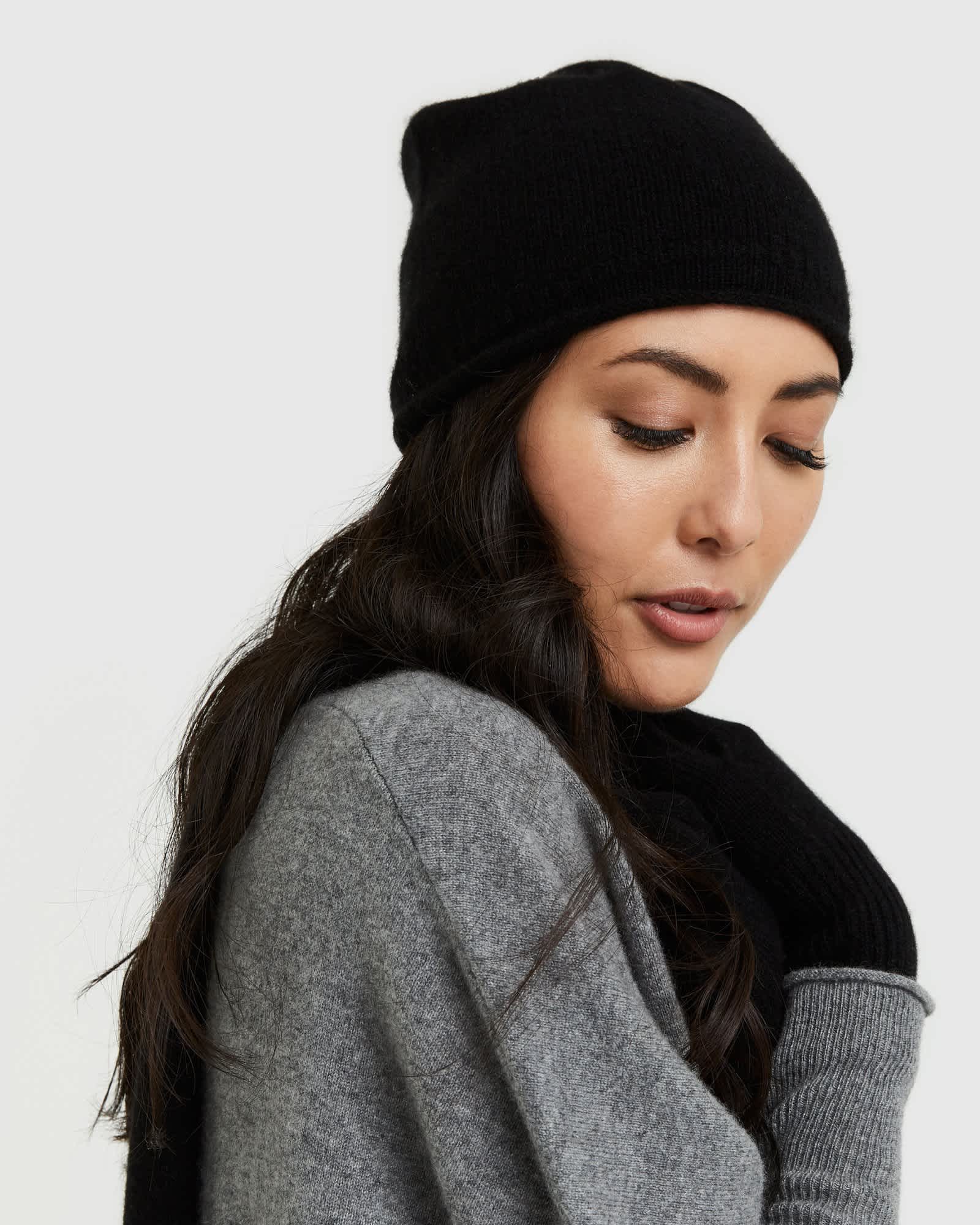 Mongolian Cashmere Slouchy Beanie - 13462810787951