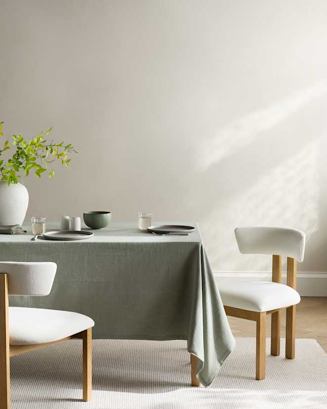 Dried Sage Organic Cotton Tablecloth