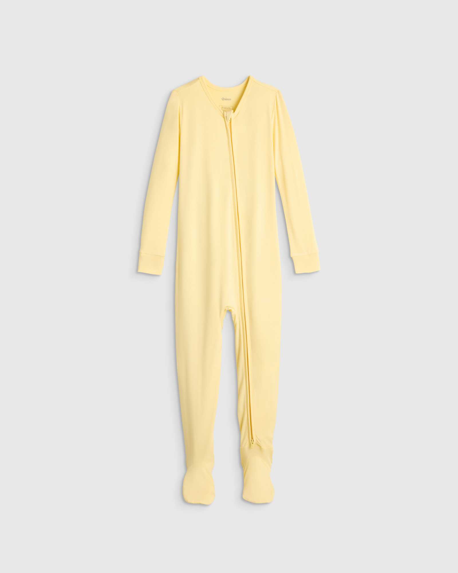 banana-cream Bamboo Footie Pajama