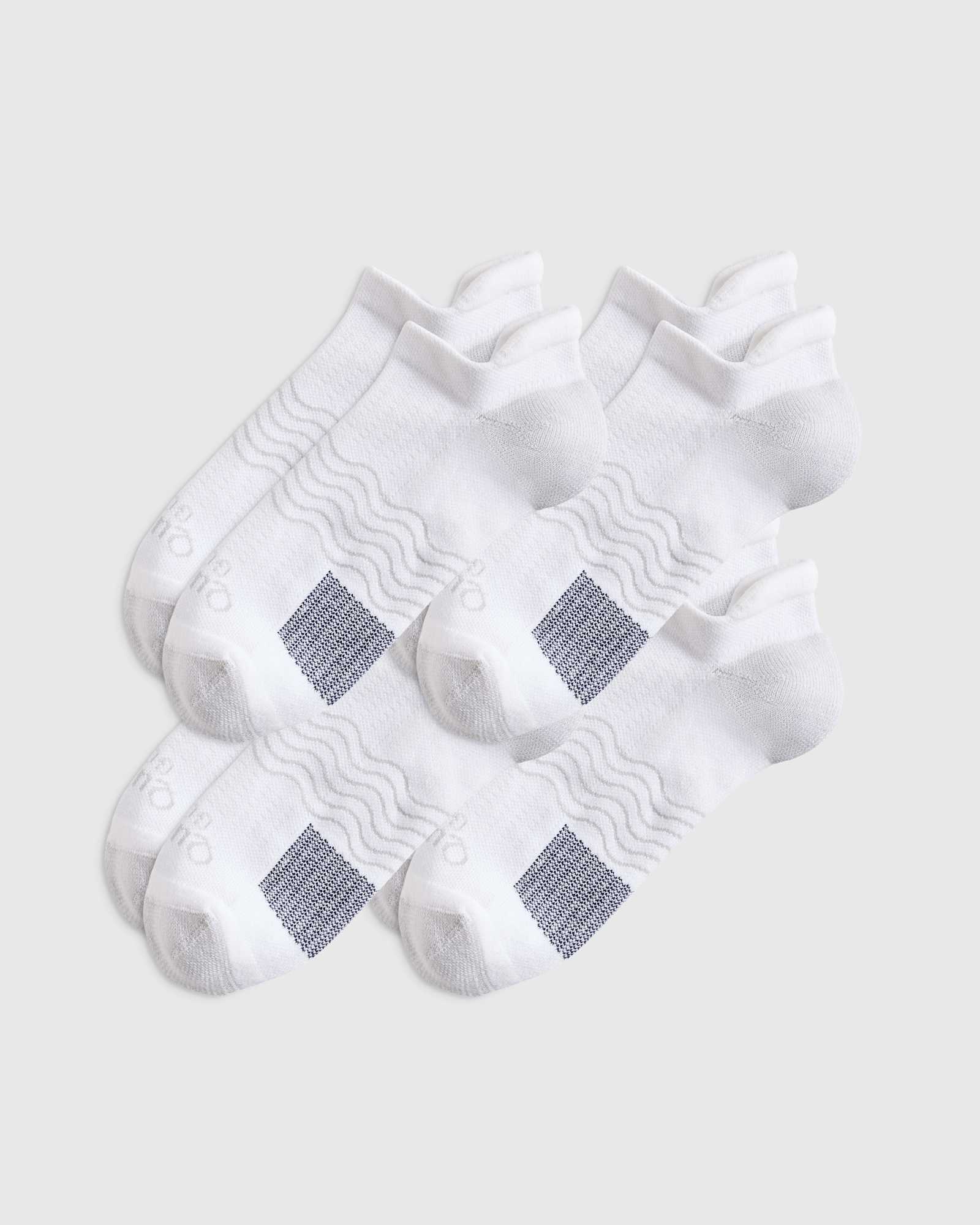 white/deep-navy Performance Golf Ankle Socks (4-pack)