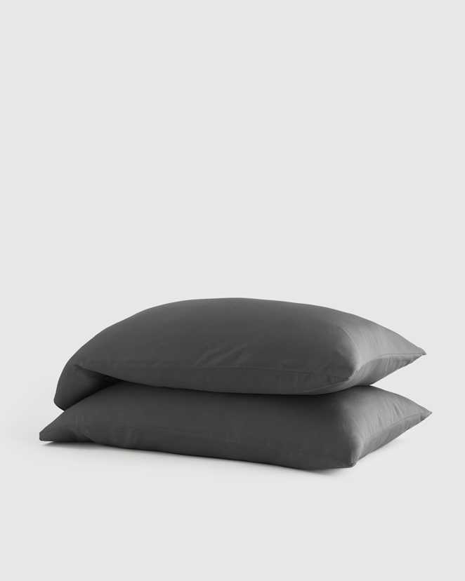 Charcoal Ensemble de taies d'oreiller en bambou