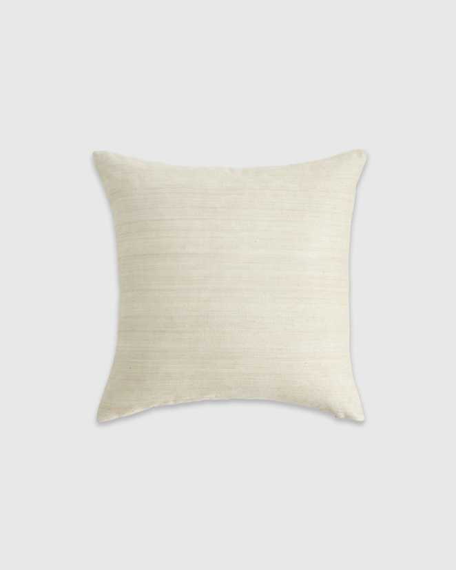 Ivory Raw Silk Pillow Cover