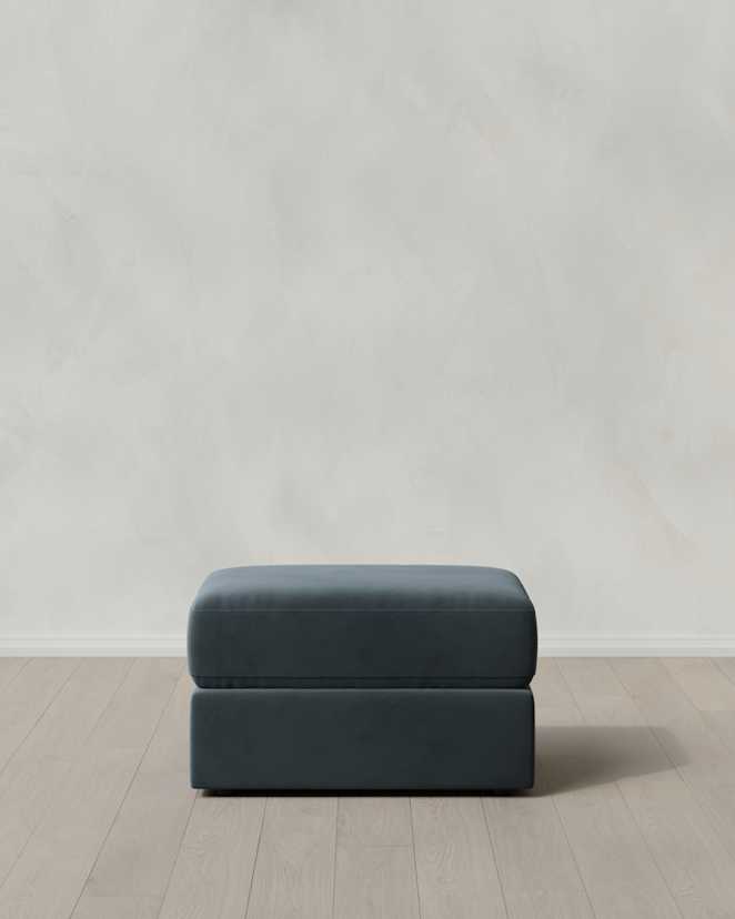 Pine Ashford Deep Seat Ottoman in Performance Velvet