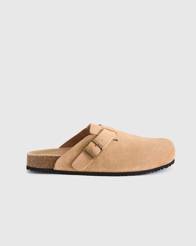 Dune Suede Water Repellent Clog Mule
