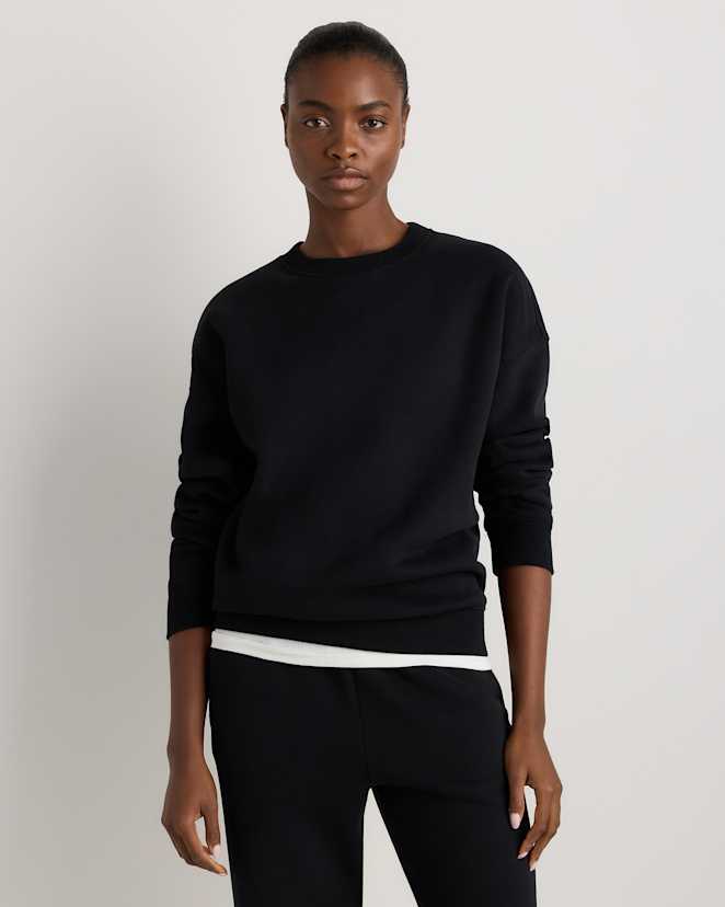 Black Everyday Fleece Crew