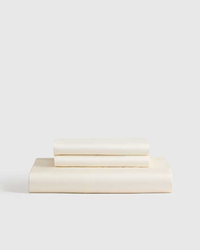 Ivory Bamboo Fitted Sheet Set