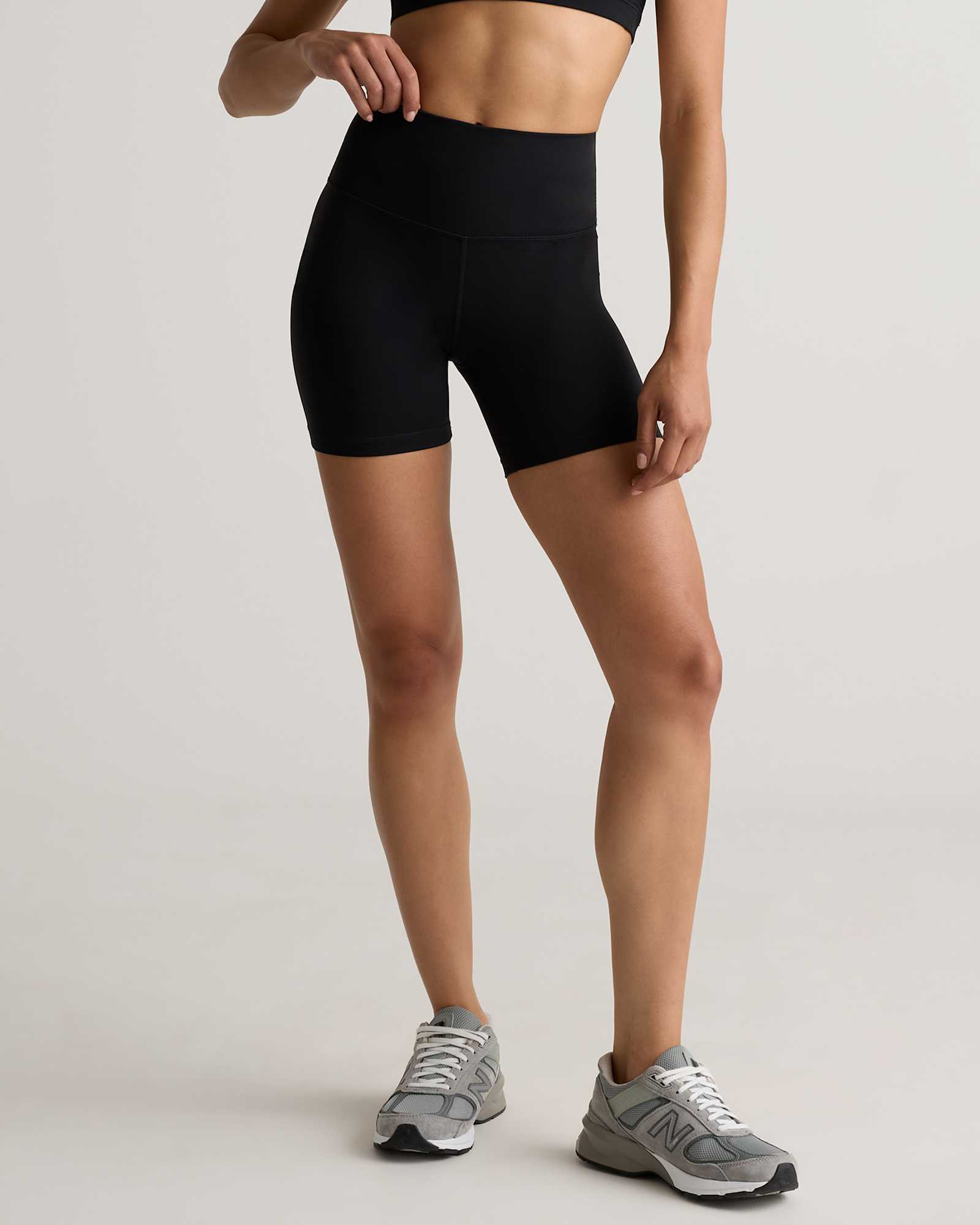 black Power-Up High-Rise Training Shorts