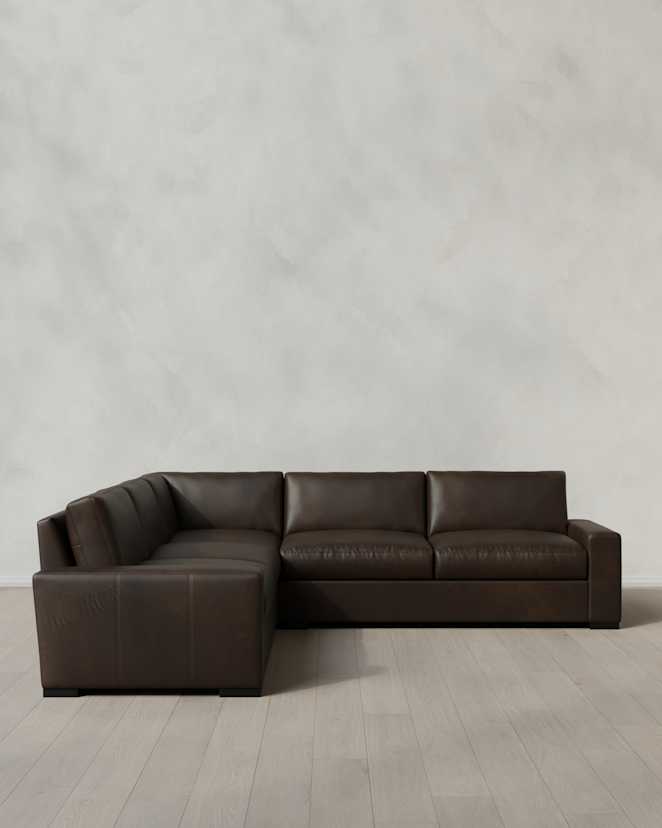 Smoke Stillman L Sectional in Leather