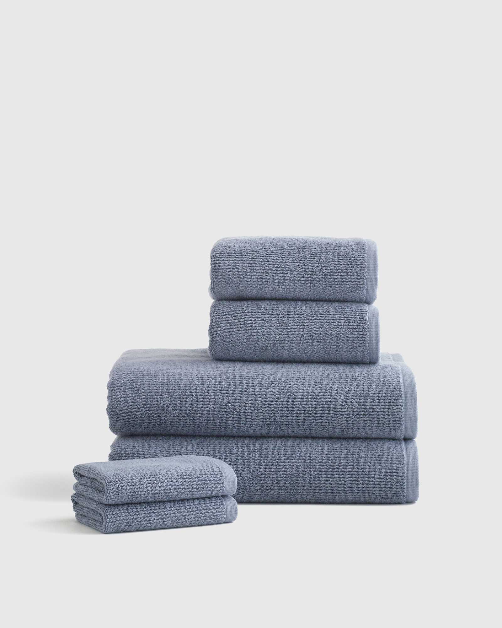 mineral Turkish Ribbed Quick Dry Bath Towel Bundle
