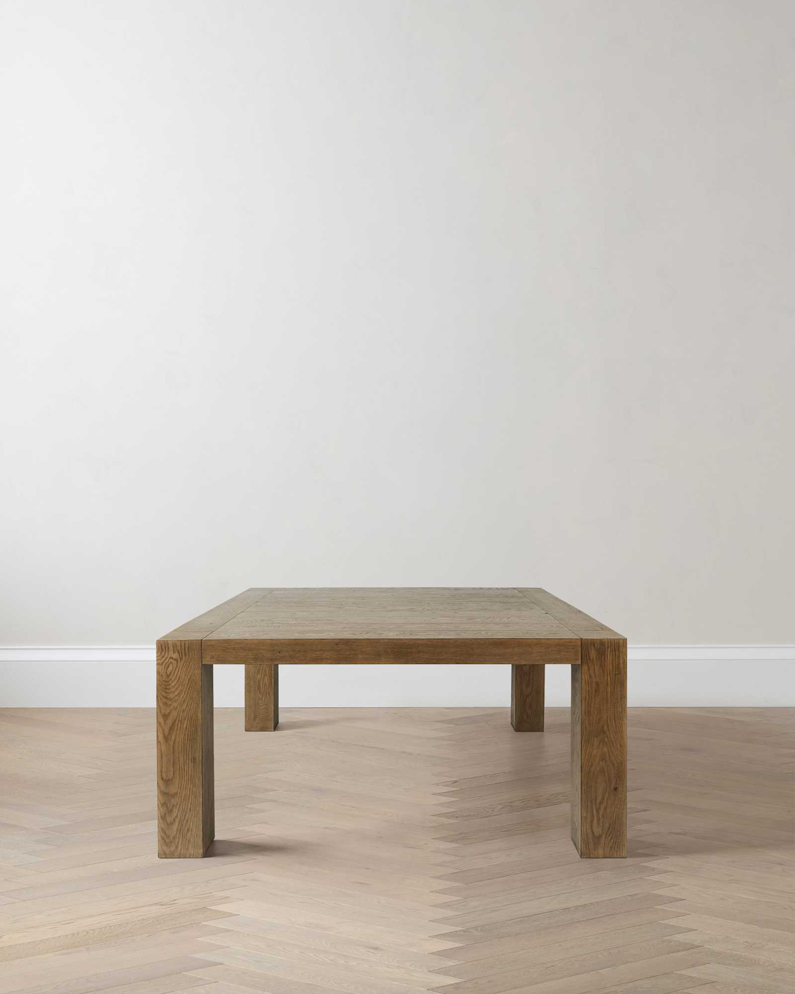 Cafe Brown Reclaimed Oak Parsons Square Dining Table