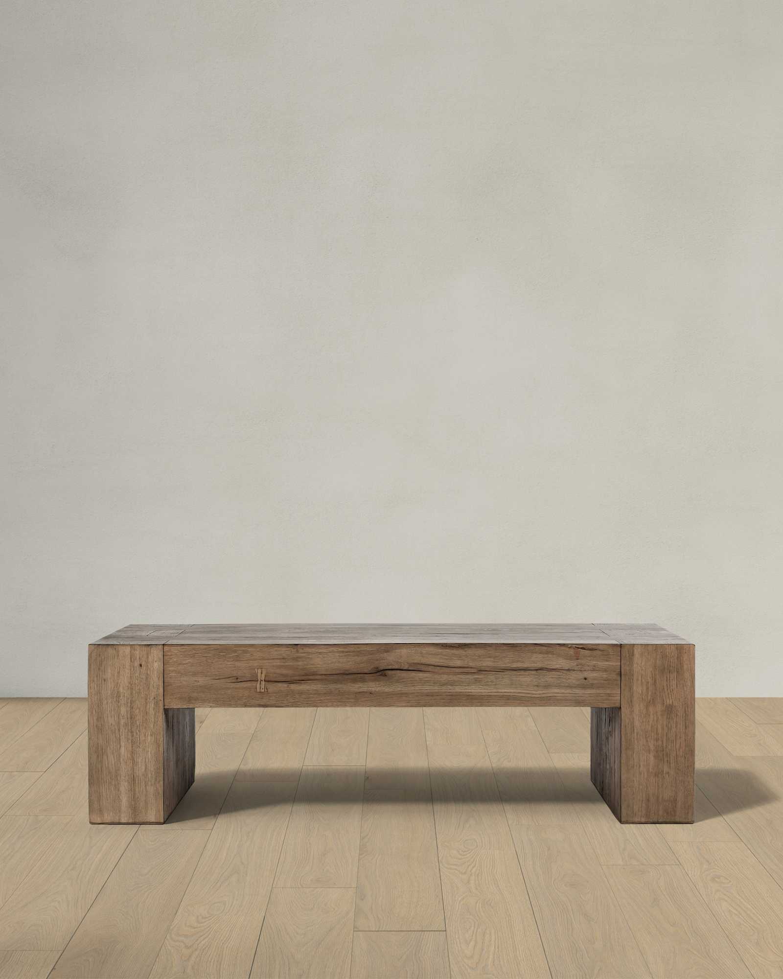 Reclaimed Oak Waterfall Coffee Table coffee brown