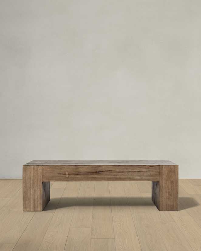 Cafe Brown Reclaimed Oak Waterfall Coffee Table
