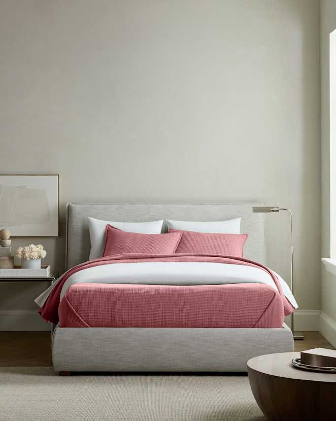 Plum Organic Ribbed Cotton Coverlet Set