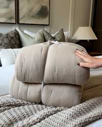 Organic Airy Gauze Dream Quilt Set - PDP Video Thumbnail (Dune, 4x5)