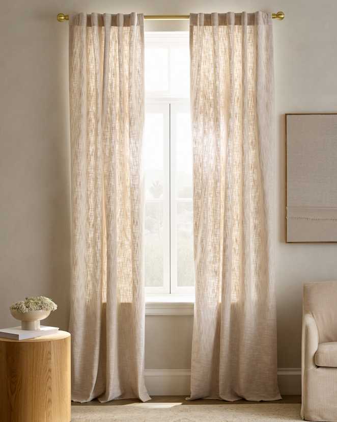 Oatmeal Textured Cotton Curtain