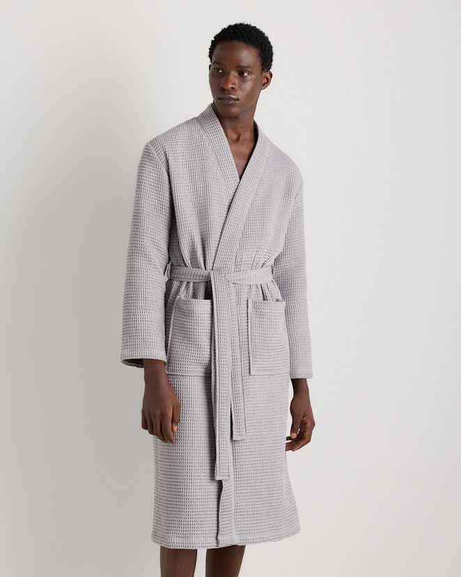 Grey Organic Turkish Waffle Robe