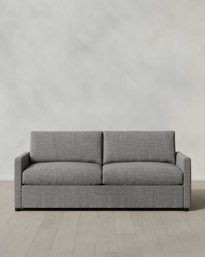 Slate Brennan Sleeper Sofa in Performance Chenille Linen Blend