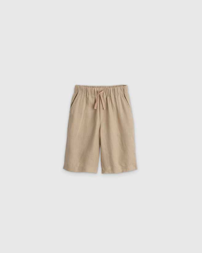 Driftwood 100% European Linen Pull-On Shorts