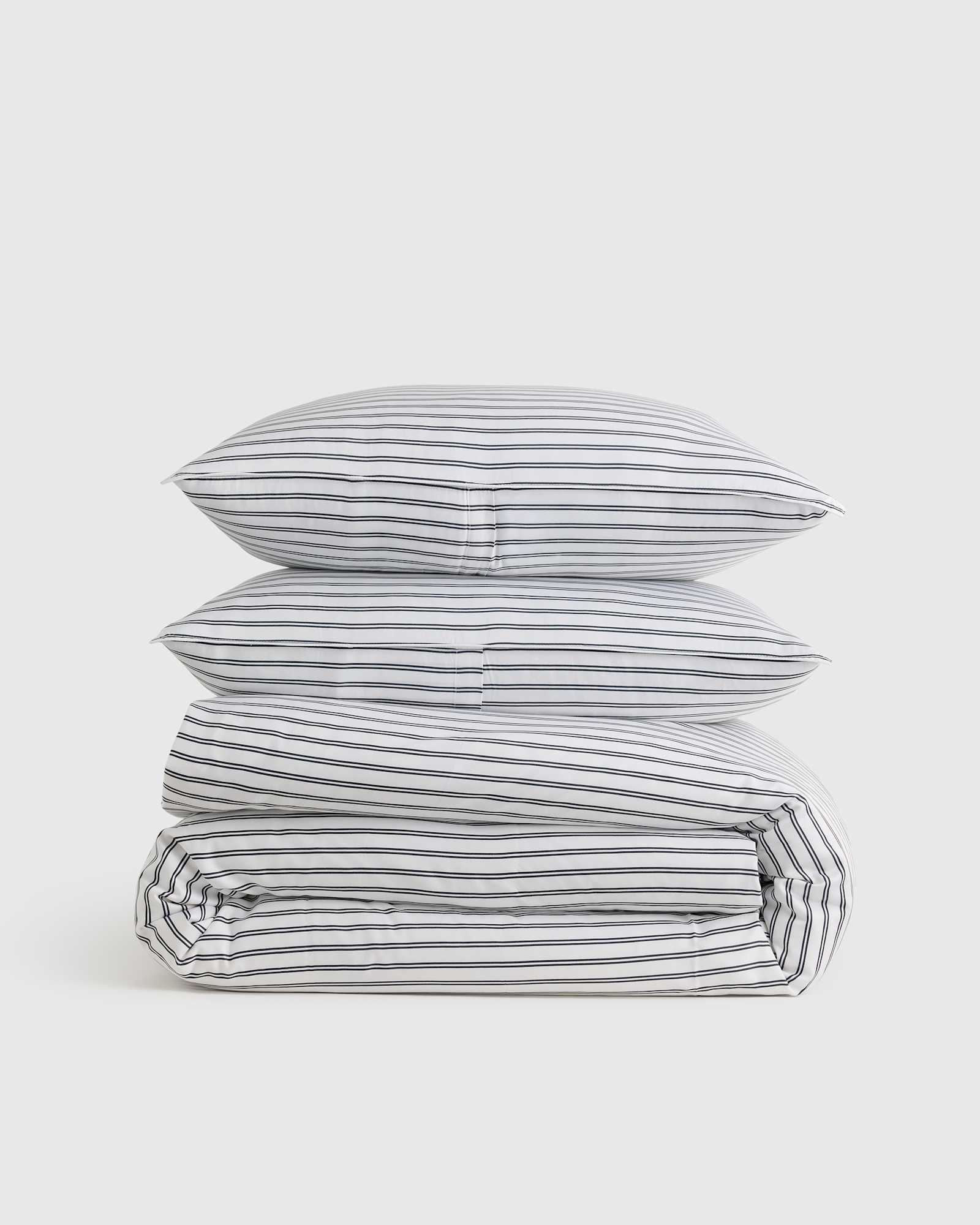 Double Stripe Nightfall Bamboo Duvet Cover Set