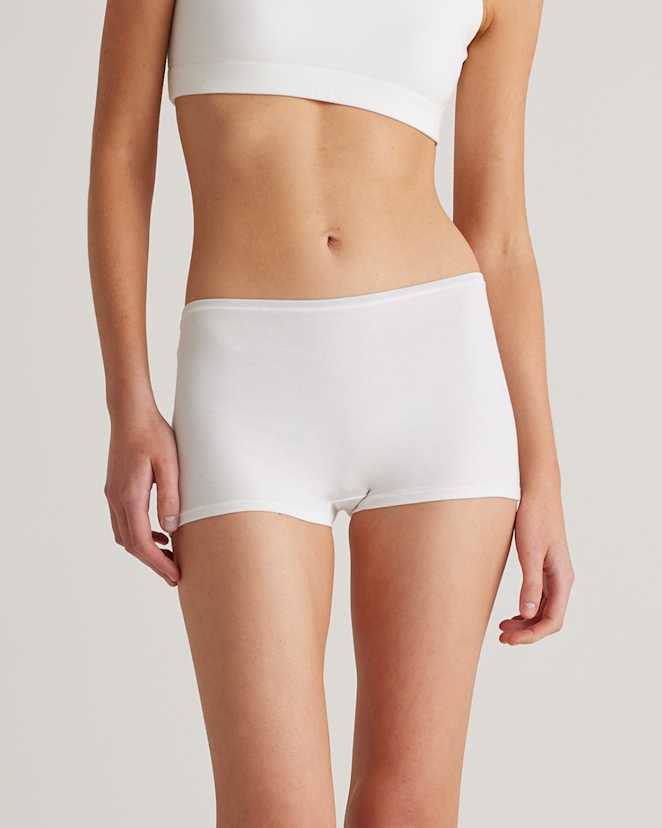 Soft White Organic Cotton Boyshort (6-pack)
