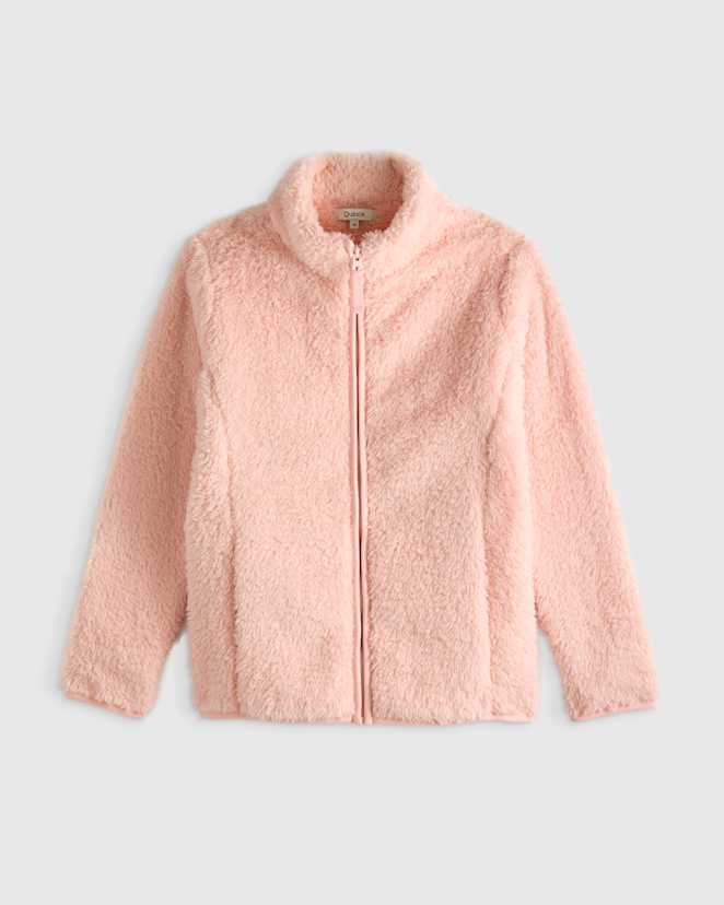Cozy Pink Recycled Sherpa Fleece Jacket