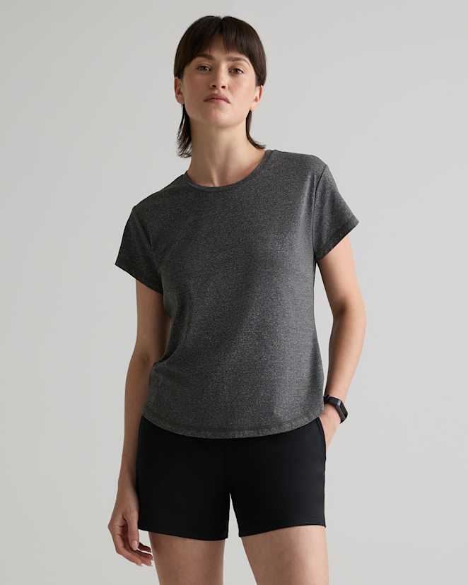 Charcoal Flowknit Breeze Tee
