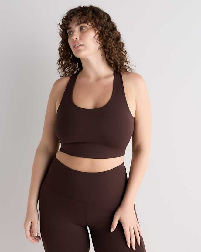 Espresso Ultra-Form Scoop Neck Longline Bra