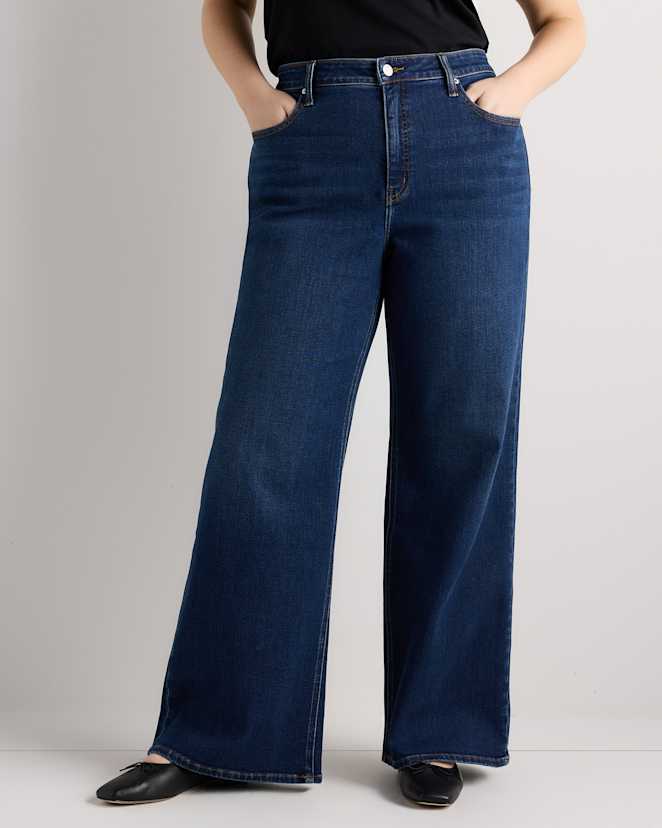 Midnight Blue Bella Stretch Wide Leg Jeans