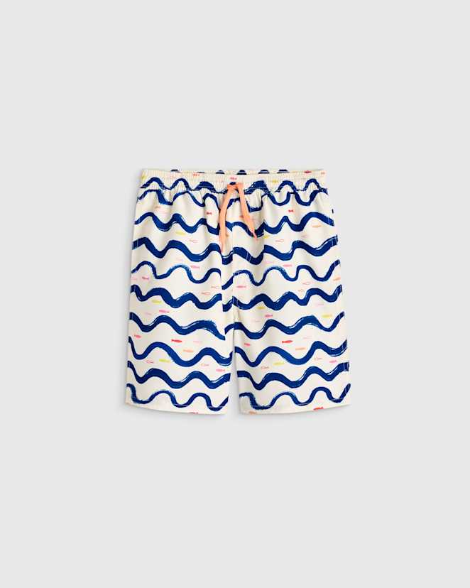 Wavy Fish Swim Trunk