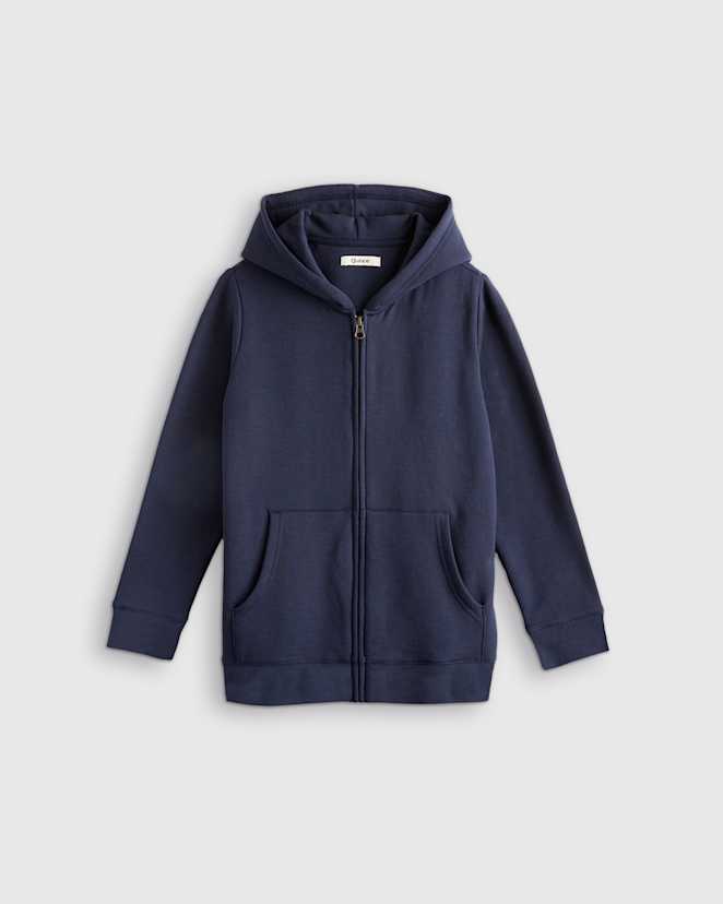 Navy SuperSoft Fleece Zip Up Hoodie