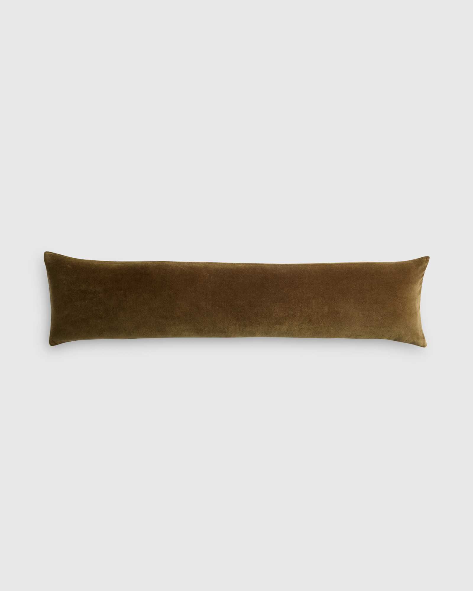 olive Cotton Velvet Oversized Lumbar Pillow Cover