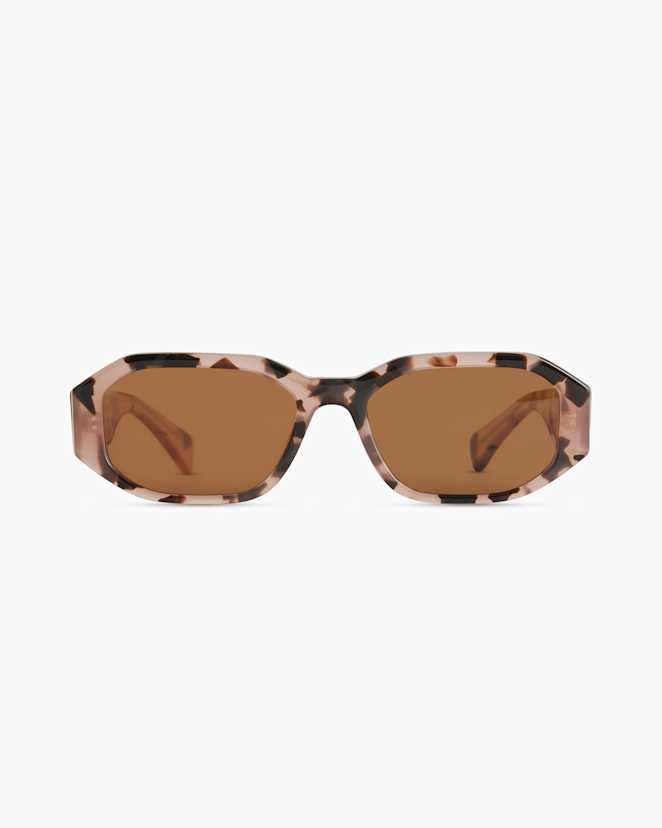 Tan Tortoise with Brown Lens Cora Polarized Acetate Sunglasses
