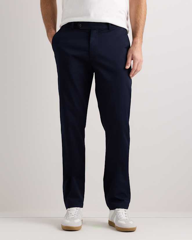 Deep Navy Organic Non-Iron Chino Pants - Straight