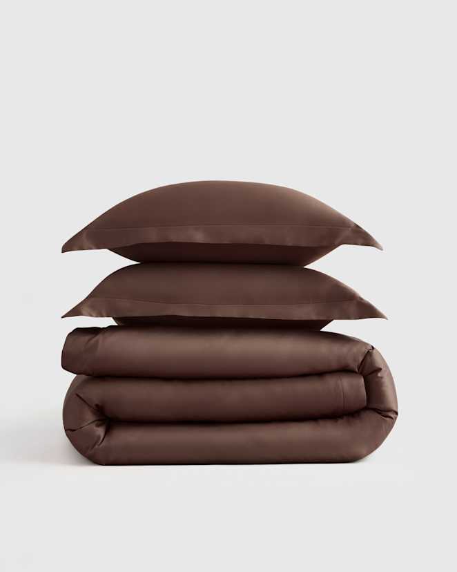Espresso Signature Giza Cotton Sateen Duvet Cover Set