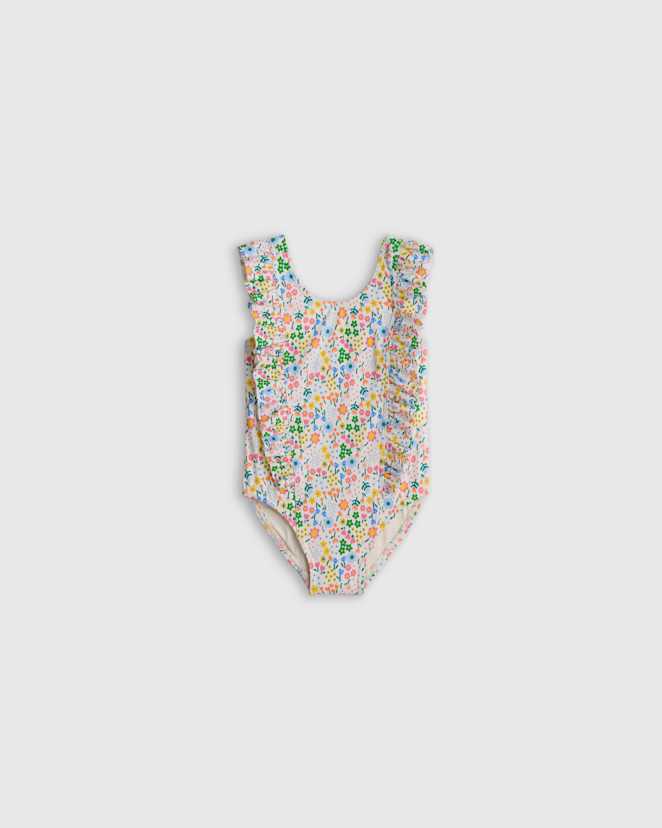 Ditsy Floral Ruffle One Piece Swimsuit
