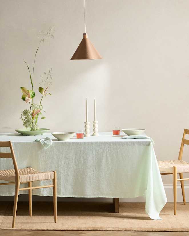 Mint European Linen Tablecloth