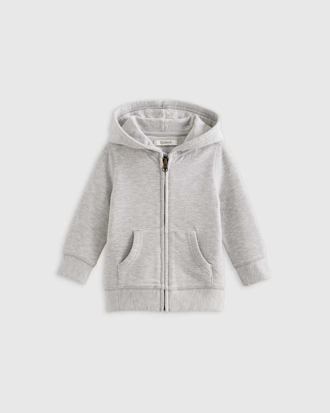 Heather Grey SuperSoft Fleece Zip Up Hoodie