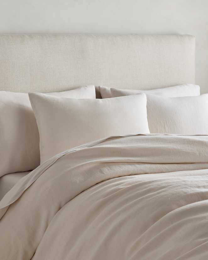 Sand European Linen Sham Set