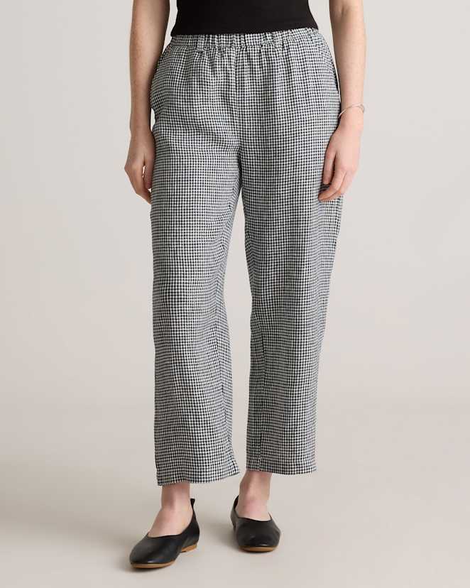 Classic Mini Gingham Pantalon 100 % lin européen