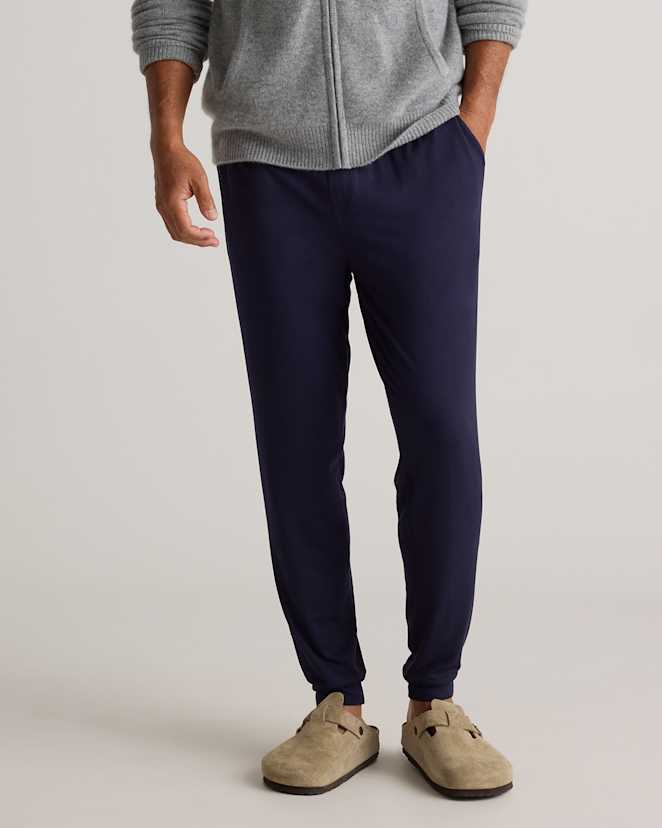Deep Navy Bamboo Jersey Lounge Jogger