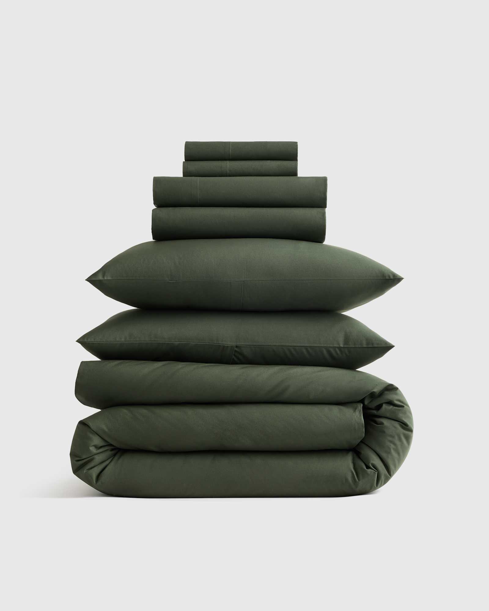 Pine Organic Crisp Percale Deluxe Bedding Bundle