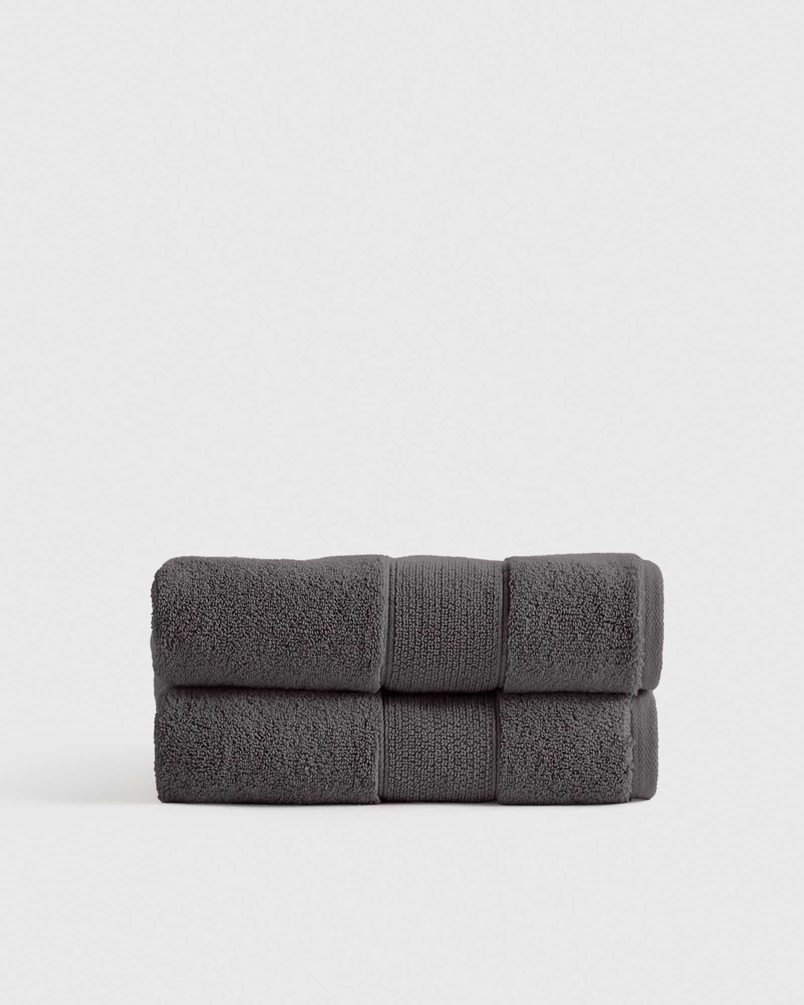 Charcoal Classic Organic Turkish Cotton Hand Towel (Set of 2)